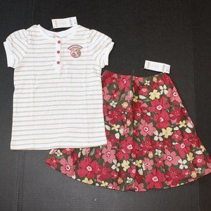 NWT Gymboree size 6 top skirt set Friendship Camp